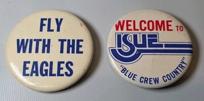 (2) ISUE Indiana State University Evansville Eagles USI Button Pin for Hat Shirt - Image 1 of 4