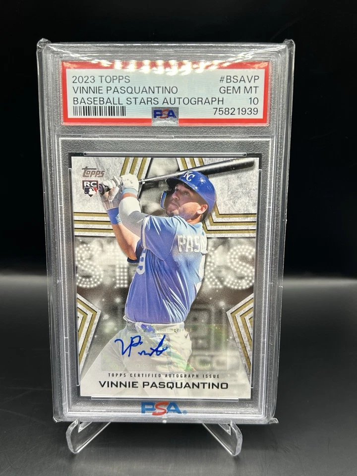 2023 Topps Baseball Stars Vinnie Pasquantino BSA-VP Rookie Auto RC PSA Gem-MT 10 - Image 1 of 2