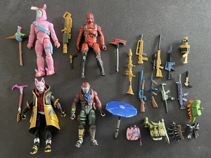 Fortnite Action Vertex Rust Lord Rabbit Raider Drift 4" Figure Bundle Jazwares - Picture 1 of 10