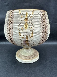 Bitossi pedestal Bowl by Fratelli Fanciullacci 1960s Sgraffito Vintage - Picture 1 of 8