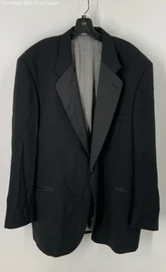 Vintage Geoffrey Beene Black Wool Long Sleeve Single Breasted Mens Blazer 44L - Picture 1 of 4