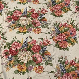 RALPH LAUREN Melissa weiß Queen flach & Spannbetttuch Blumen 2-teiliges Set - Bild 1 von 6