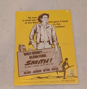 SMITH! DISNEY PRESS BOOK GLENN FORD MOVIE ADVANCE CAMPAIGN VINTAGE 1969 - Picture 1 of 5