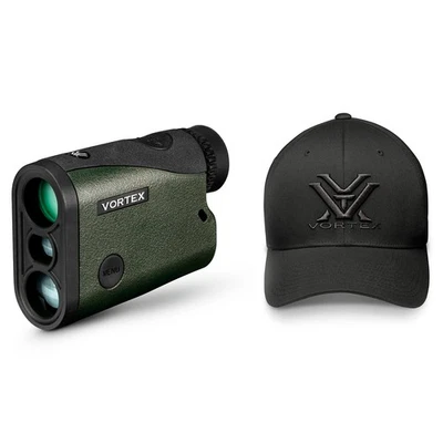 VORTEX Crossfire HD 1400 5x Laser Rangefinder w/ Men's Charcoal Flexfit Cap L/XL - Image 1 of 4