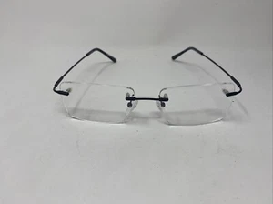FLEX-TECH EYEWEAR TITANIUM MEMORY K798 GLOSSY BLACK JAPAN 54-19-142 RIMLESS -329 - Picture 1 of 5
