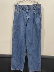 Vintage Tommy Hilfiger Carpenter Jeans Mens 33x34 Blue Baggy - Picture 1 of 8