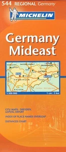 Germany Mideast Travel Map 544 by Michelin (2007) (BRAND NEW) - Imagen 1 de 2