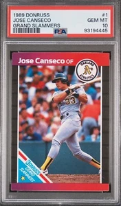 1989 Donruss — Grand Slammers Insert — Jose Canseco — 💎 MINT PSA 10 — pop 16 - Bild 1 von 3