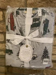 Pottery Barn Teen Driving Home For Christmas Organic Flannel Pajamas Size Large - Picture 1 of 3