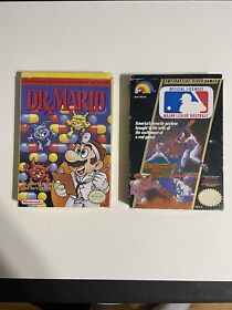 Dr. Mario and Major League Baseball NES - CIB