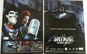 2001 BATMAN VENGEANCE ~ 2x Page Vintage Video Game PRINT AD PS2 Game Boy - Picture 1 of 1