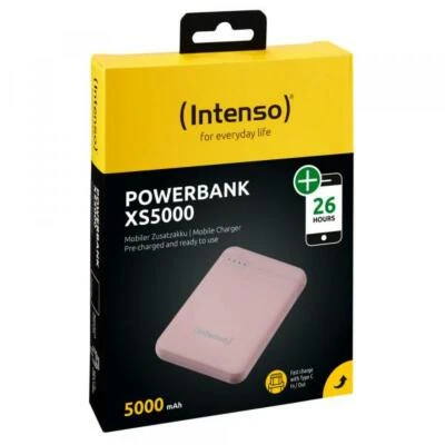Intenso Powerbank mobile Ladestation Slim XS 5000 mAh Typ A / C USB OUT rose - Bild 1 von 4