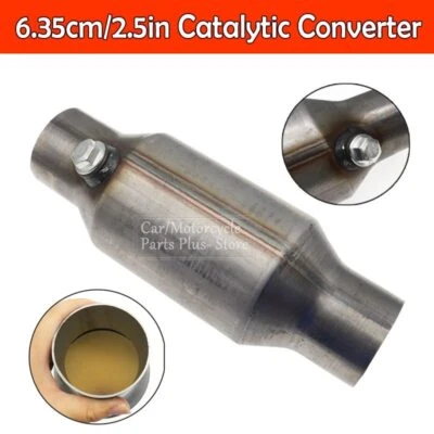 UNIVERSAL STAINLESS STEEL 400 CELL 2.5" HIGH FLOW SPORTS CAT CATALYTIC CONVERTER - Image 1 of 4