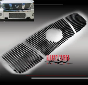 VERTICAL UPPER BILLET GRILLE INSERT W/EMBLEM CUT FOR 04-07 TITAN/05 06 ARMADA - Picture 1 of 4