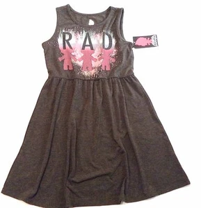 Dreamworks girls Trolls RAD sleeveless graphic skater dress gray choose size M L - Picture 1 of 7