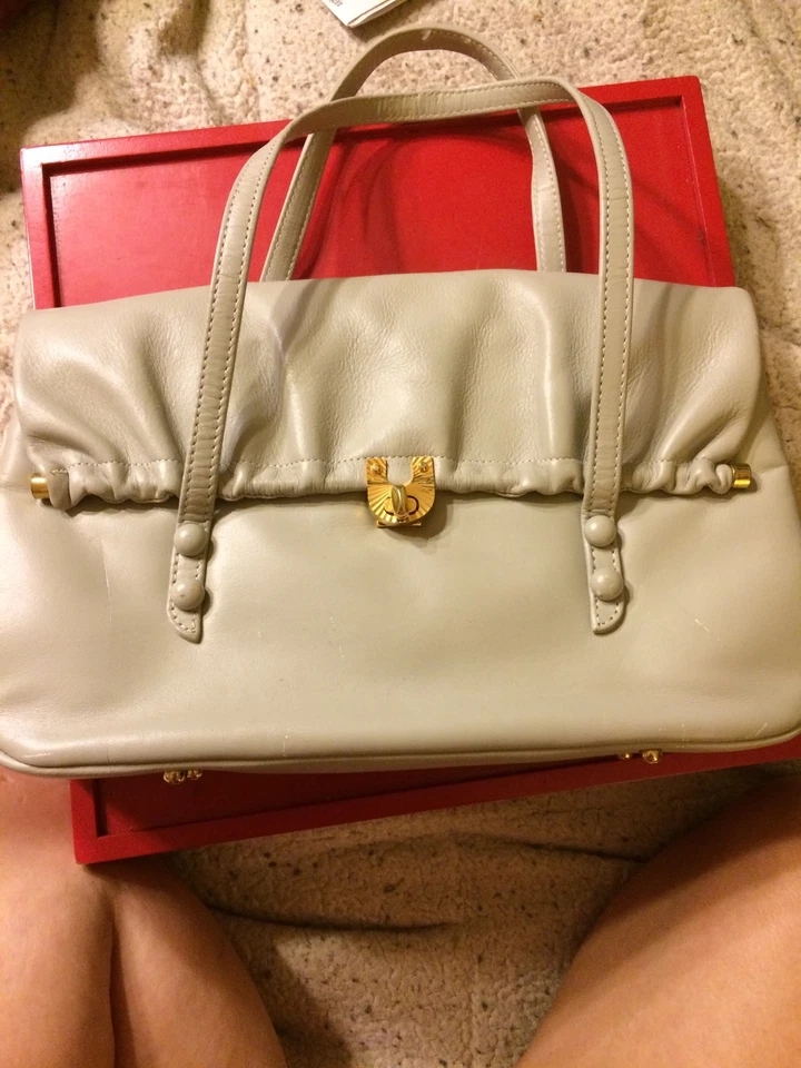 Cartera gris vintage hecha a mano Zenith Foto 1 de 4