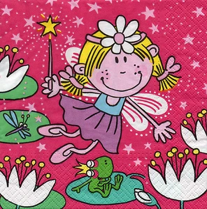 4 Servietten Motivservietten Serviettentechnik Kindermotiv Fee Elfe (1321) - Picture 1 of 1