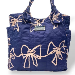 Marc By Jacobs Tote hand Bag Ribbon pattern blue logo plate fashion goods women - Picture 1 of 11