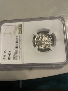 1935 NGC Ms 67+ Buffalo Nickel Spectacular! Check My Many Listings😊👀 - Picture 1 of 10