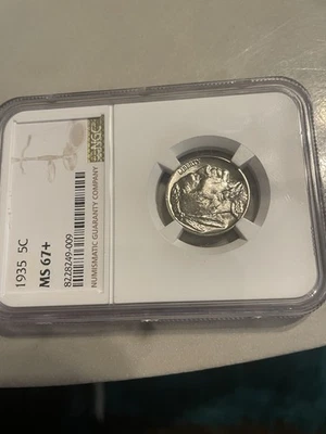 1935 NGC Ms 67+ Buffalo Nickel Spectacular! Check My Many Listings😊👀 - Image 1 of 4