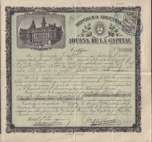 Republica Argentina : Aduana de la Capital 1936 - Customs Authority Document - Picture 1 of 1