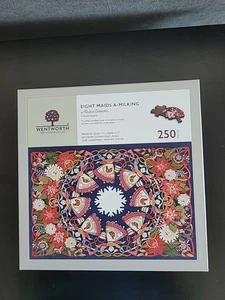 Wentworth Wooden Puzzle 250 Piece Eight MIds A-Milking Complete pieces - Picture 1 of 5