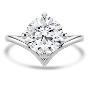 2,58 ct runder VS1 D Lab Created Diamant Solitär Verlobungsring 14 K Weißgold - Bild 1 von 5