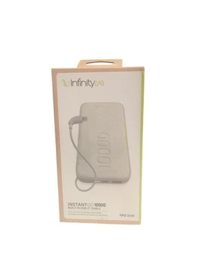 InfinityLAB INSTANTGO 10000 Ultra-Fast Charging Power Bank 30W White  - Image 1 of 3