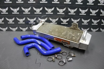 2006 HONDA 03-07 CR85R CR85RB CR80R GPI RACING RADIATOR COOLER BLUE HOSES CLAMPS - Image 1 of 4