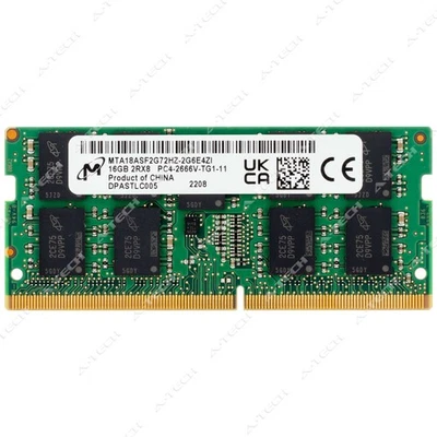 Micron 16GB DDR4-2666 PC4-21300 ECC UDIMM Server Memory RAM MTA18ASF2G72HZ-2G6E4 - Image 1 of 2