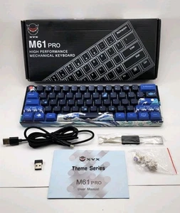 XVX M61 Pro 60% Mechanical Keyboard Ultra-Compact RGB 2.4G Great Wave Colorway - Afbeelding 1 van 16