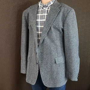 Levis Western Wear Sport Mantel 46 L Blazer Vintage Wolle Tweed Wildleder Ellenbogen Patch - Bild 1 von 11