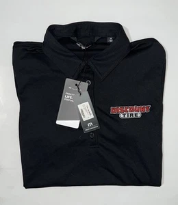 NEW Travis Mathew Oceanside Black Women’s Size Medium Short Sleeve Polo Shirt - Picture 1 of 8