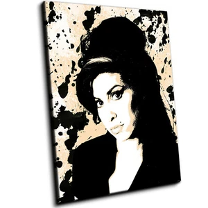 IMPRESIÓN EN LIENZO AMY WINEHOUSE - Impresionante arte de pared enmarcado - Elige tamaño y color - Imagen 1 de 12