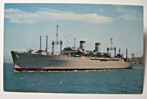 1950's era USNS General Hugh J. Gaffey Transfport Ship postcard - Picture 1 of 2