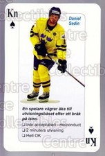 2006 Swedish Fair Play Respect Playing Card #31 Daniel Sedin