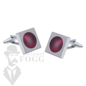 Brushed Rhodium Cufflinks with Collar Stiffeners Choose from Blue,Red, Yellow