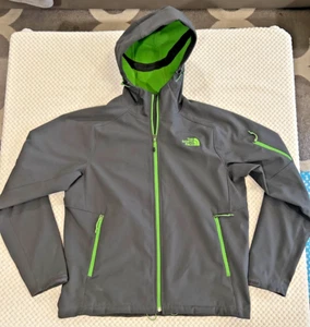 The North Face Men's Hiking Gear Fleece Lined Raincoat - Large - Gray/Green - Picture 1 of 8