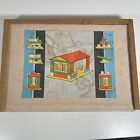 Construction And Architecture Game With Wooden Pieces Original Box 1950S Retro