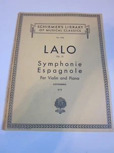 LALO SYMPHONIE ESPAGNOLE FÜR VIOLINE & KLAVIER Schirmer's Library Vol 1236 - Bild 1 von 3