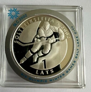 2001 Latvia  1 Lats Silver ----Salt Lake City Olympic games ---- - Picture 1 of 4