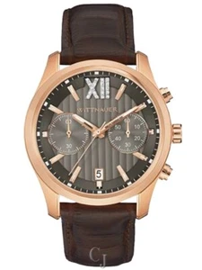 WITTNAUER MEN’S CHRONOGRAPH GUNMETAL DIAL WATCH WN1016 - Picture 1 of 5