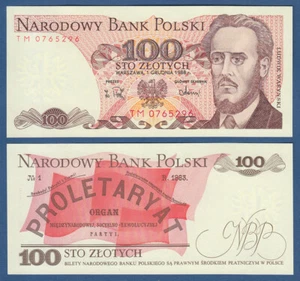 POLEN / POLAND 100 Zlotych 1988 UNC  P.143 e - Picture 1 of 1