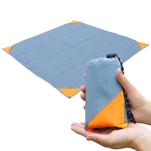 Pocket Picnic Blanket Sandproof Lightweight Pocket Camping Tarp 55ณx60ณ Foldable - Picture 1 of 8