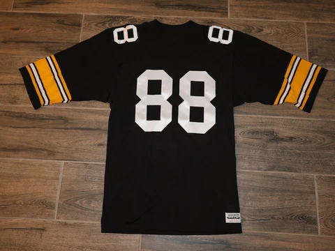 Lynn Swann Pittsburgh Steelers NFL Football Jersey Medalist Sand-Knit M Vintage Cover