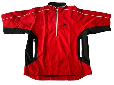 Footjoy Dryjoy - Men's Medium Pinnacle Red Pullover Windbreaker Rain Golf Jacket - Image 1 of 4