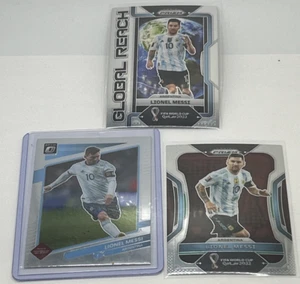 2022 Panini Prizm World Cup Qatar Soccer Argentina Lot 3 Lionel Messi #1,7,10 - Picture 1 of 13