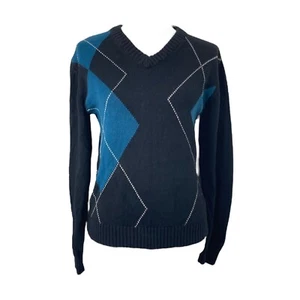 Boys Large Sweater Arizona Blue Long Sleeve V-Neck Heavyweight Classic Design - Picture 1 of 10
