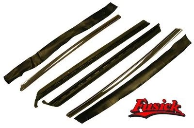 1968-1972 Buick Skylark GS Special 2 Dr Chrome Quarter Glass Weatherstrip Set - Image 1 of 2