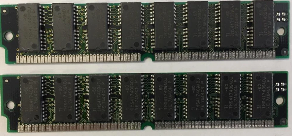 MATCHING 32MB (2 X 16MB) EDO NON-PARITY 60NS SIMM 72 PIN 5V 4X32 MEMORY RAM KIT - Image 1 of 1